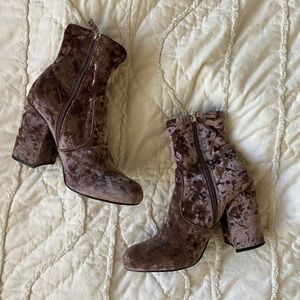 Steve Madden Velvet Heeled Booties